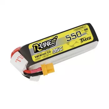 Akumuliatorius Tattu R-Line 550mAh 14.8V 95C 4S1P – LiPo paketas RC modeliams