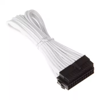 SilverStone PP07-MBW - Maitinimo ilginimo kabelis - ATX, 24 kontaktų (M) - ATX, 24 kontaktų (M) - 30 cm - Baltas (SST-PP07-MBW)