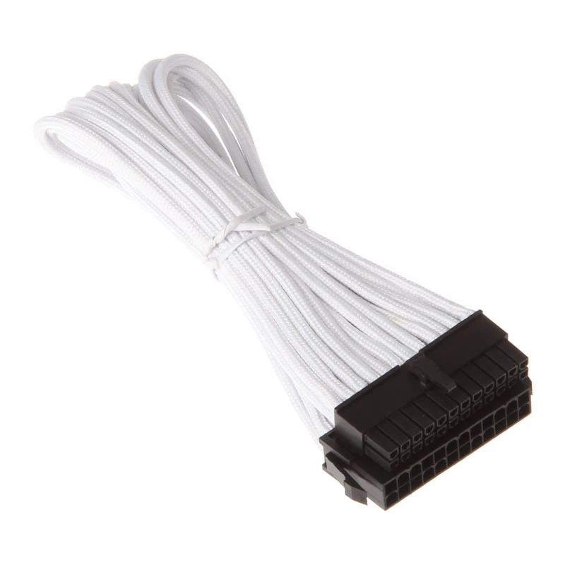 SilverStone PP07-MBW - Maitinimo ilginimo kabelis - ATX, 24 kontaktų (M) - ATX, 24 kontaktų (M) - 30 cm - Baltas (SST-PP07-MBW)
