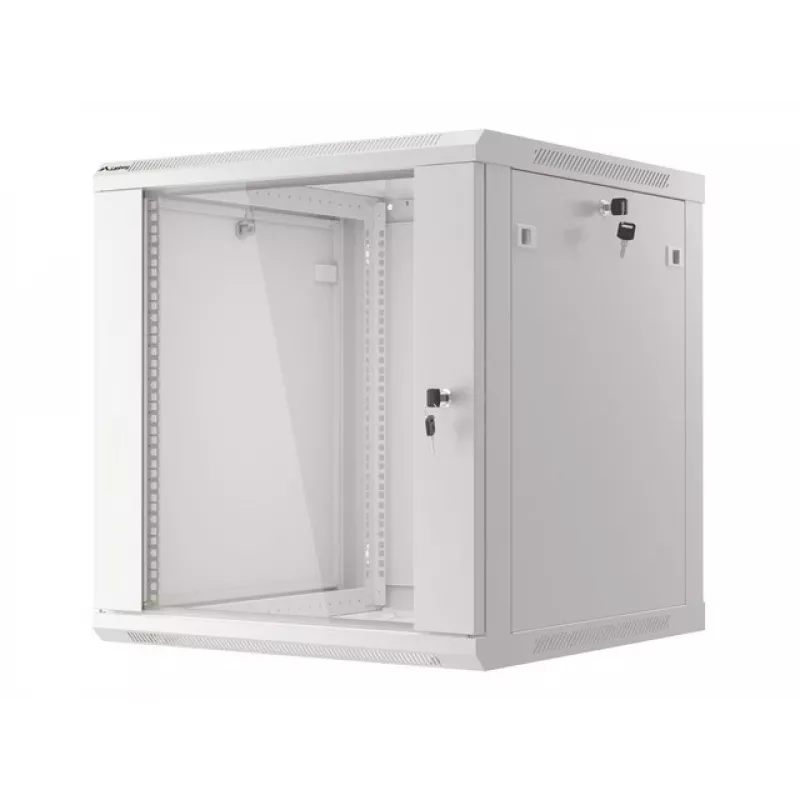 Lanberg montuojamas ant sienos 19 inch 12U 600x600 mm pilkas stovo spintas (stiklinės durys)
