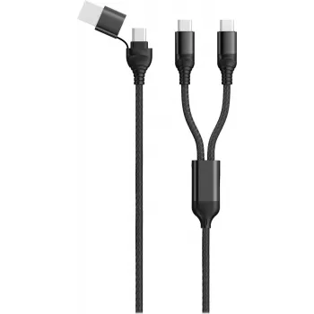 USB laidas 2GO 797367 1,2 m USB A / USB C 2 x USB C juodas
