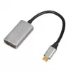 IBOX IACFAK USB-C į HDMI adapterio laidas, USB-C (kištukas) į HDMI (lizdas), 4K 60Hz, tiesūs jungtys, sidabrinis