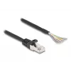 DeLOCK RJ50 kištukas į atvirus laidų galus S/FTP 0,25 m juodas