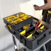 Dėžutė smulkioms detalėms Stanley Sortmaster daugiapakopis organizatorius juodas permatomas 400x420x315 mm