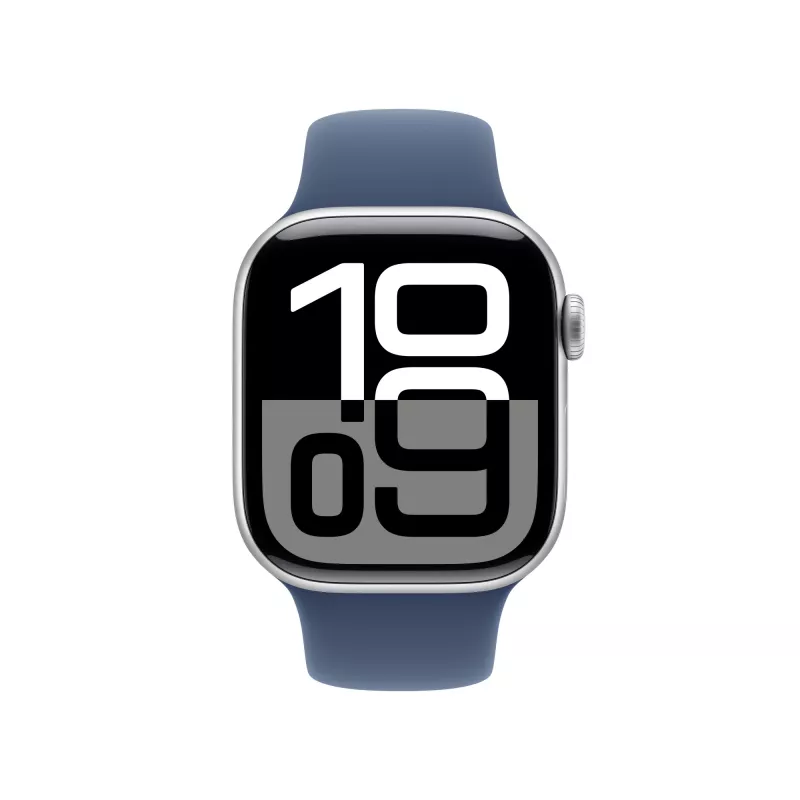 Apple Watch S10 Aluminium Cellular 42mm sidabrinis (Sport apyrankė denim) S/M