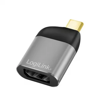 LogiLink CUA0204 USB-C į DisplayPort adapteris (keitiklis) juodai pilkas