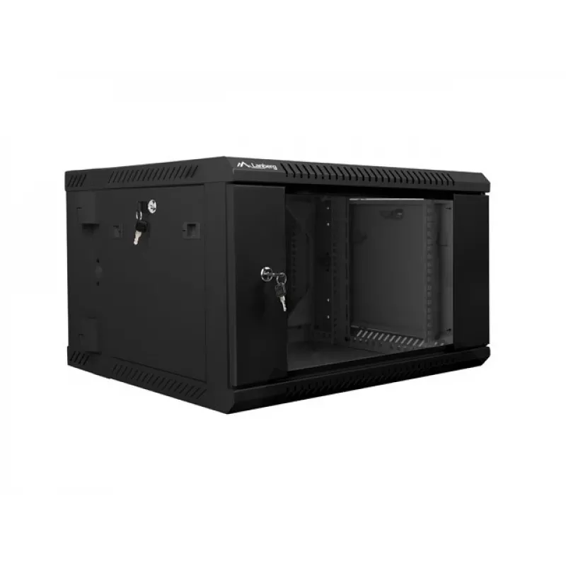 Sieninis tinklo stovas LANBERG WF02-6606-10B 6U 600x374.3x600 mm nerūdijantis plienas juodas