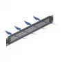 Aklas skydelis DeLOCK 67035, juodas metalas, 44 mm x 482 mm x 11 mm
