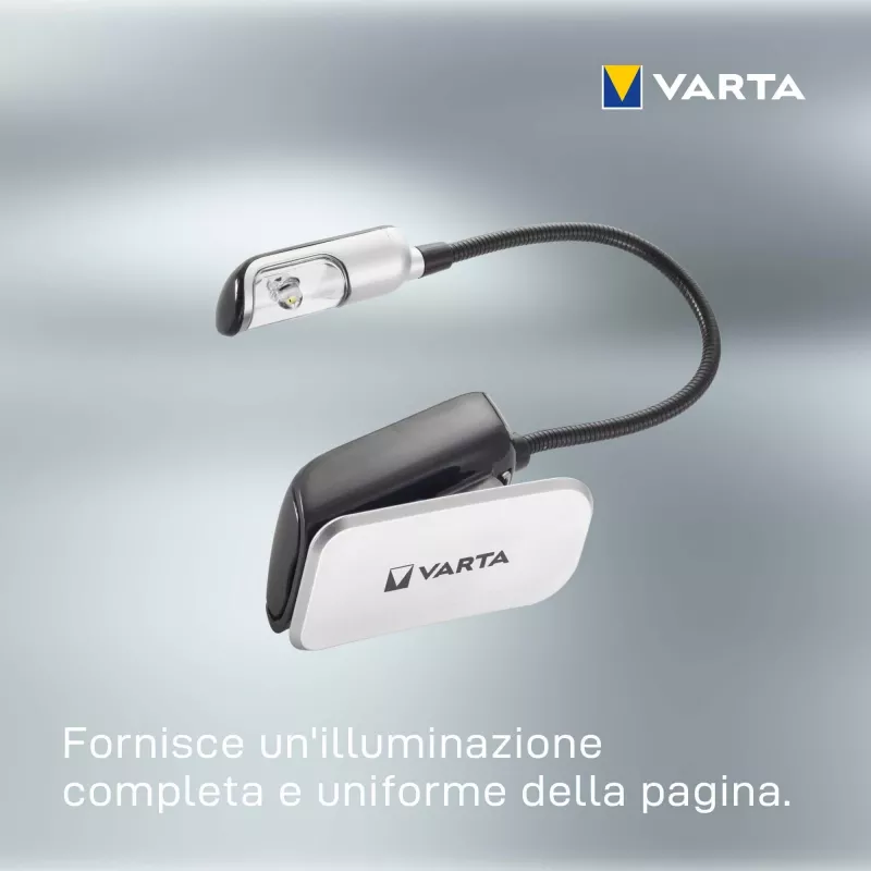 Varta 16618 – Segtuvinis žibintuvėlis, juodas-sidabrinis, LED, 9 lm