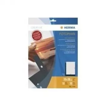 HERMA Fotophan foto kišenės 20x30 cm portretinės juodos 10 vnt.