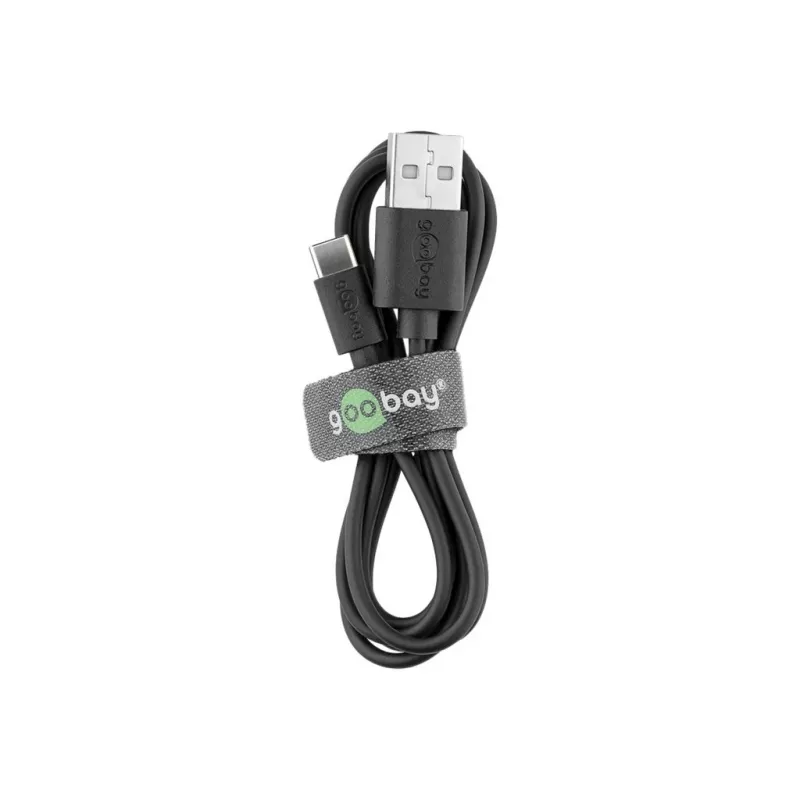 Goobay USB-C įkrovimo ir sinchronizavimo kabelis (USB-A > USB-C) 38675 juodas RJ-45 RJ-45 90°
