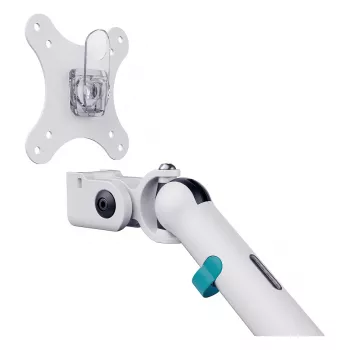 Monitorio laikiklis DIGITUS Dual, dviem 35 colių ekranams, spaustuvas, 2×10 kg, VESA 75–100, pakreipimas -45–90°