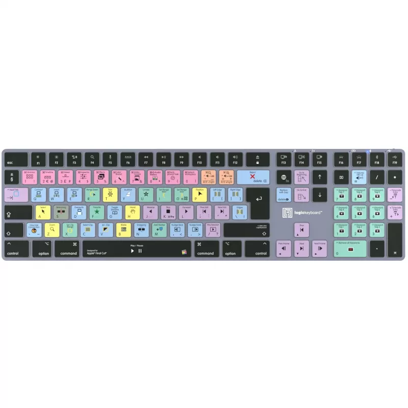 LogicKeyboard Apple Final Cut Pro X Titan UK (Mac) (LKB-FCPX10-TM-UK) – klaviatūra, skirta profesionaliam montažui