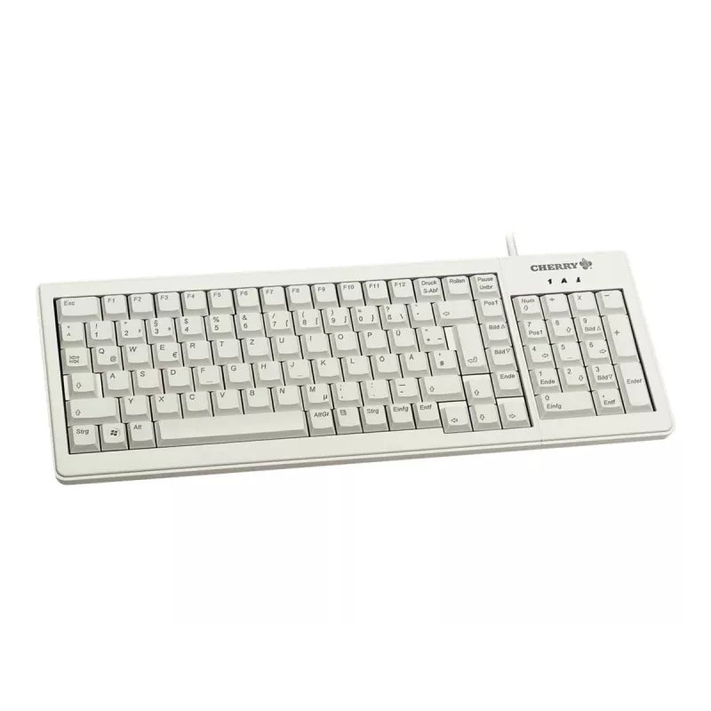 Cherry G84-5200LCMDE-0 pilno dydžio klaviatūra su skaičių bloku, QWERTZ, pilka