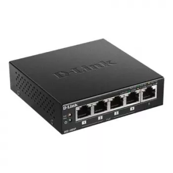 D-Link DGS-1005P/E nevaldomas tinklo jungiklis Gigabit Ethernet (10/100/1000) su PoE, juodas