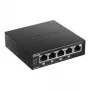 D-Link DGS-1005P/E nevaldomas tinklo jungiklis Gigabit Ethernet (10/100/1000) su PoE, juodas