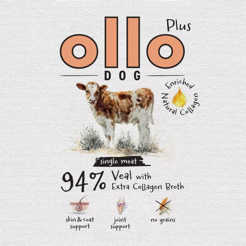 Ollo Plus Kolagen Cielęcina 400g puszka šuniui