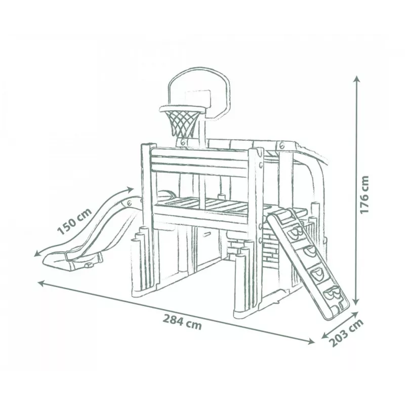 Sodo žaidimų komplektas Smoby 7600840206 Žalias