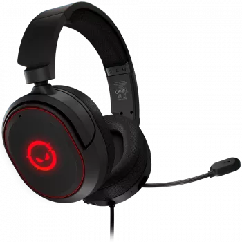 LORGAR Kaya 460, USB žaidimų ausinės su mikrofonu, CM108B, RGB apšvietimas, Plug&Play, USB-A jungiamasis kabelis 2 m, audinio ausinės pagalvėlės, dydis: 192×184,7×88 mm, 0,329 kg, juodos