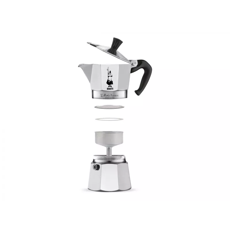 Bialetti Moka Express kavos virimo puodas 0,3 L, aliuminis, juodas
