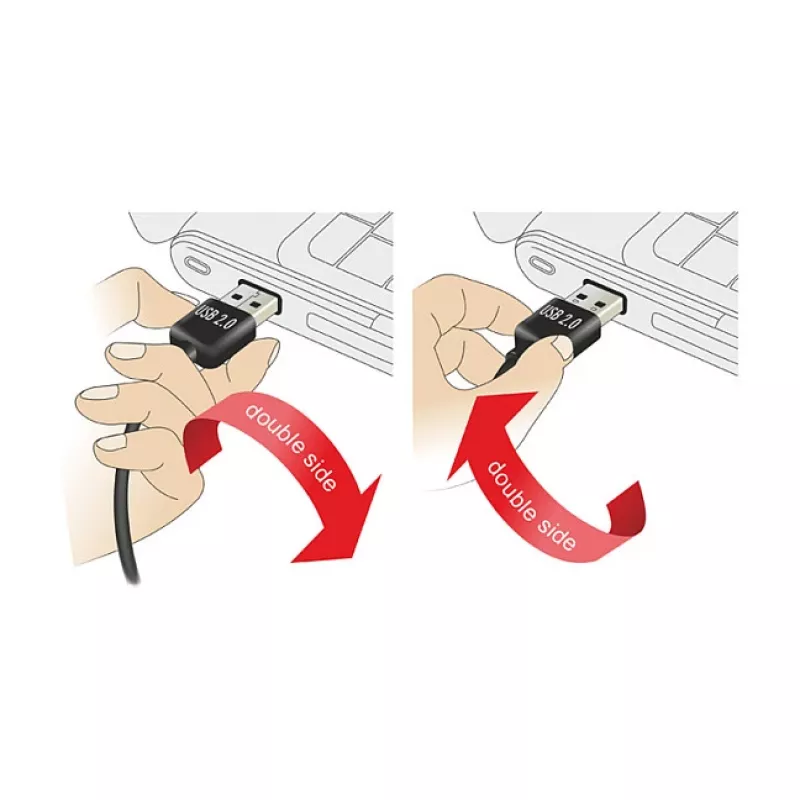USB kabelis DeLOCK 3 m USB 2.0 A–B, kištukas/kištukas, juodas
