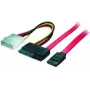 shiverpeaks 0,5 m SATA laidas 22 kontaktų SATA 7 kontaktų + 4 kontaktų Molex juoda - raudona - balta - geltona (BS-78237)