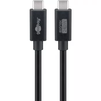 USB-C laidas WENTRONIC USB4 Gen4 1,2 m – palaiko 16k@60Hz ir 4K@120Hz