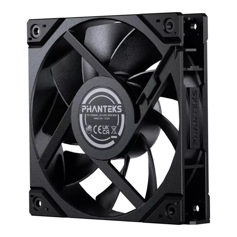 Phanteks M25G2-120 120mm juodi korpuso ventiliatoriai (3 vnt. rinkinys)