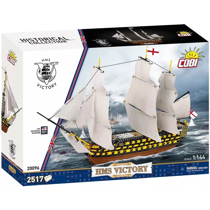 Konstruktorius Cobi HMS Victory – 2517 detalių, detalus istorinis burlaivio modelis