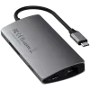 Satechi Aliuminio Adapteris V2 USB-C (USB-C, 3x USB-A, 4K HDMI, SD/microSD kortelių skaitytuvas, Ethernet) (starlight grey)