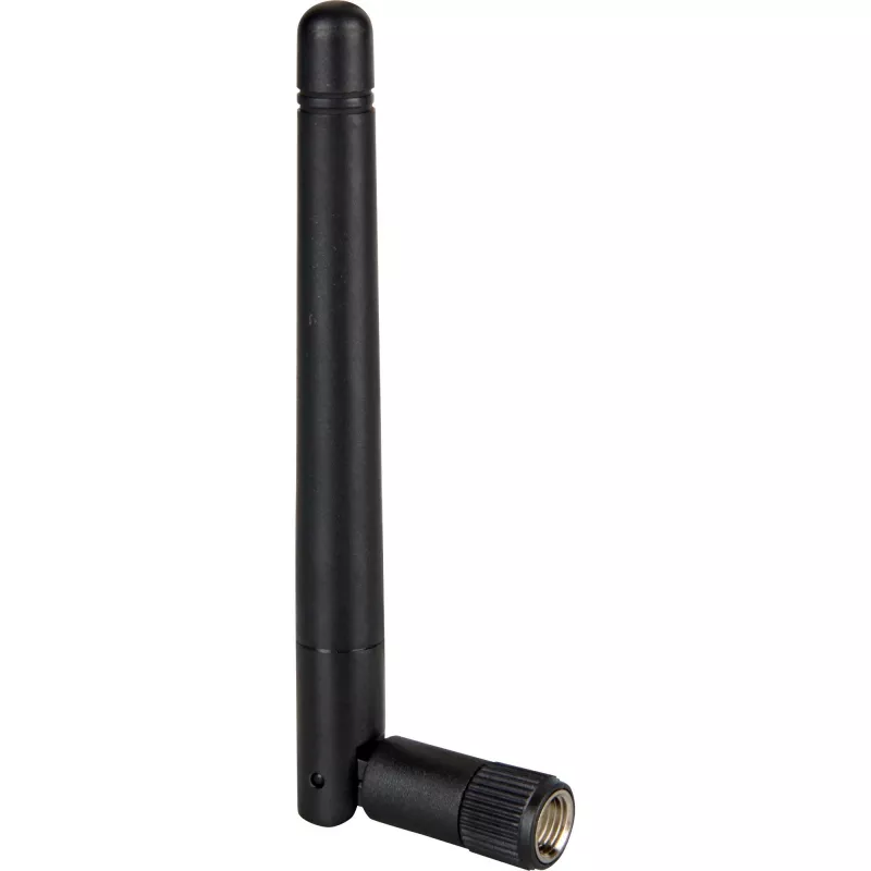 Delock 88339 belaidžio tinklo Wi-Fi 802.11 b/g/n antena, RP-SMA, 2 dBi, visakryptė, kampą reguliuojantis lankstas, juoda