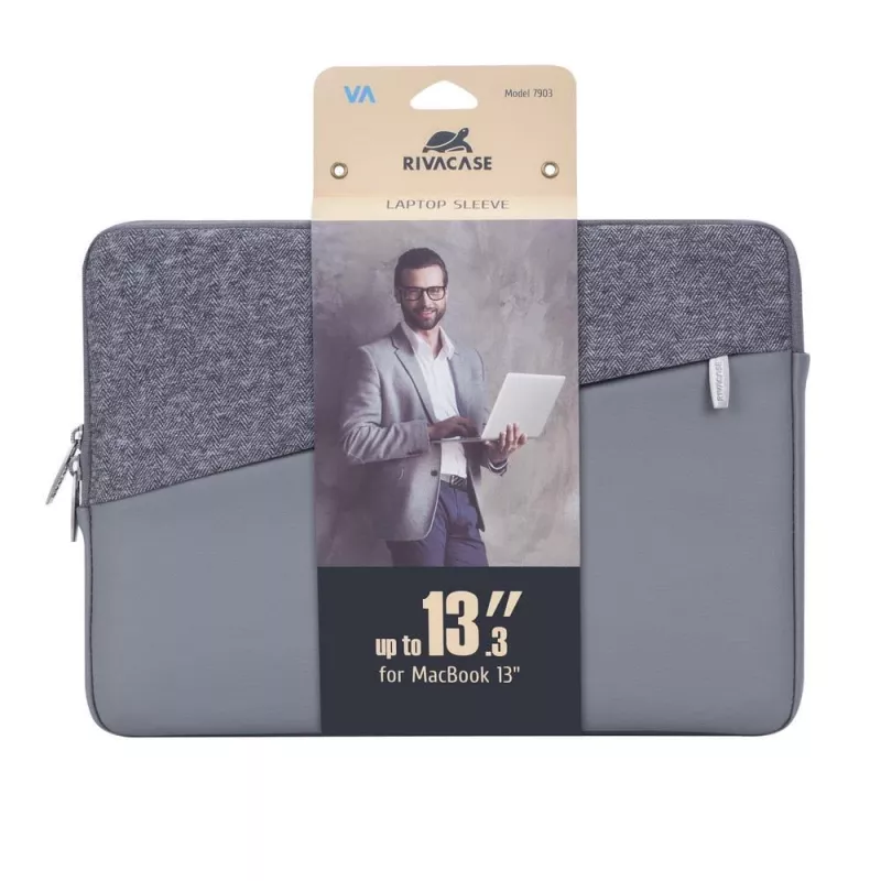Dėklas rankovinis Rivacase 7903 33,8 cm (13,3 colio) pilkas