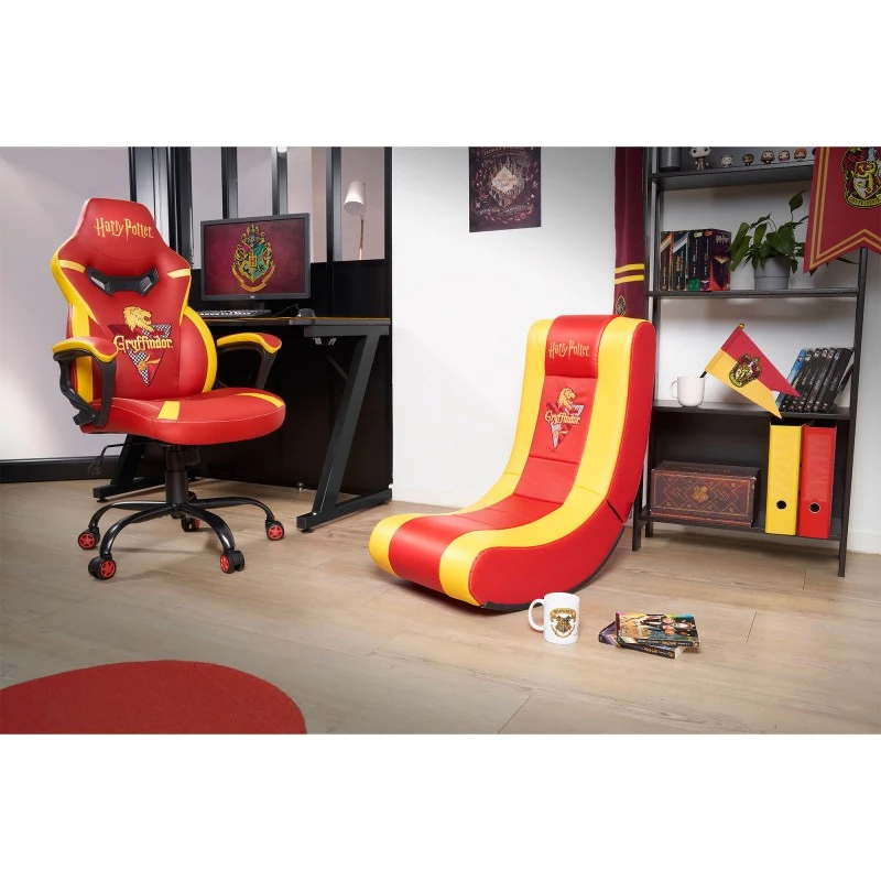 Žaidimų kėdė Subsonic Junior Gryffindor, apmušta, paminkštinta, oranžinė-raudona