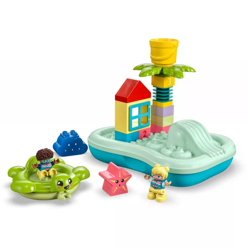 LEGO Duplo Vandens parkas 10989 – spalvotos čiuožyklos ir vandens elementai