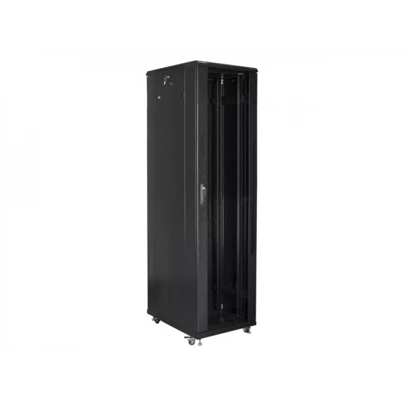 Lanberg FF01-8837-12B laisvai pastatomas 19 colių tinklinis stovas 37U 800x800 mm juodas