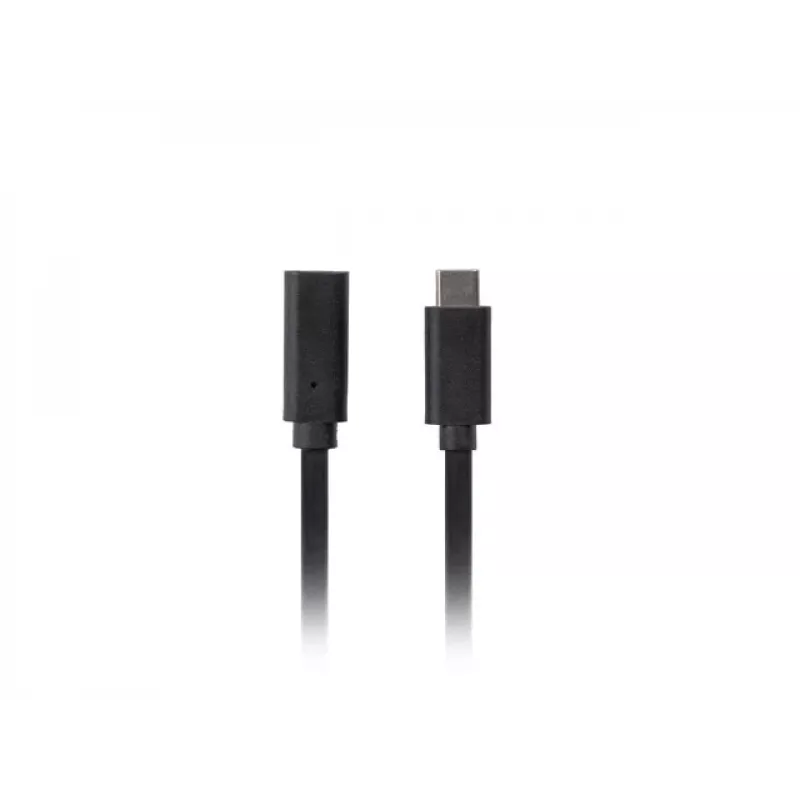Lanberg CA-USBE-20CC-0015-BK USB-C pratęsimo kabelis M/F, USB 3.2 Gen 1, 1,5 m, juodos spalvos