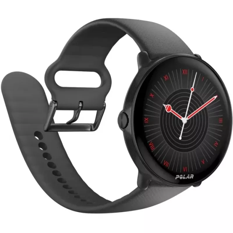 Polar Ignite 3 - Sportinis laikrodis su dirželiu - Silikoninis - Dirželio dydis: S/L - Ekranas 3,3 cm (1,28 inch) - 32 MB - Bluetooth - 35 g - Naktinė juoda (900106234)