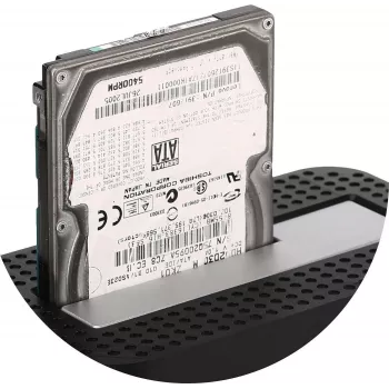 LOGON LHC030 išorinis dėklas kietajam diskui HDD/SSD, SATA II, USB 2.0 Type-B, 2.5/3.5 col., juodas/sidabrinis, 12 V