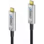 FiberX USB laidas FX-I600-015 15m USB 3.2 Gen 1 USB C juodas sidabrinis
