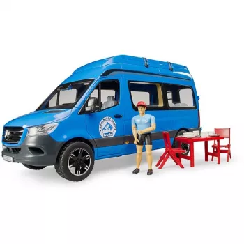 BRUDER Camper MB Sprinter 02684 su vairuotoju – plastikinis mastelio modelis