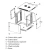 Extralink sieninis 4U 600x600 pilkas stovas