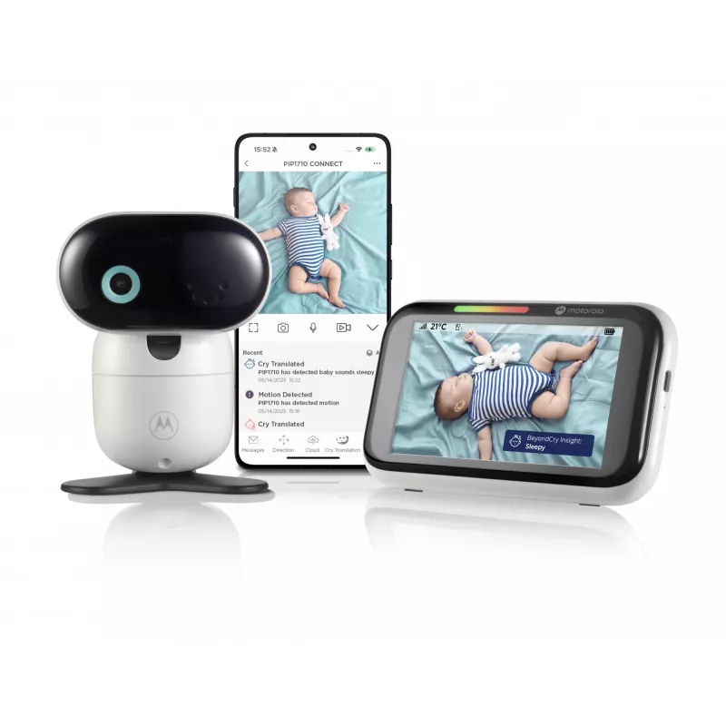 Motorola Solutions PIP1710 Connect 5 pasukamas ir pakreipiamas vaizdo kūdikio monitorius (120MOTOPIP1710C)