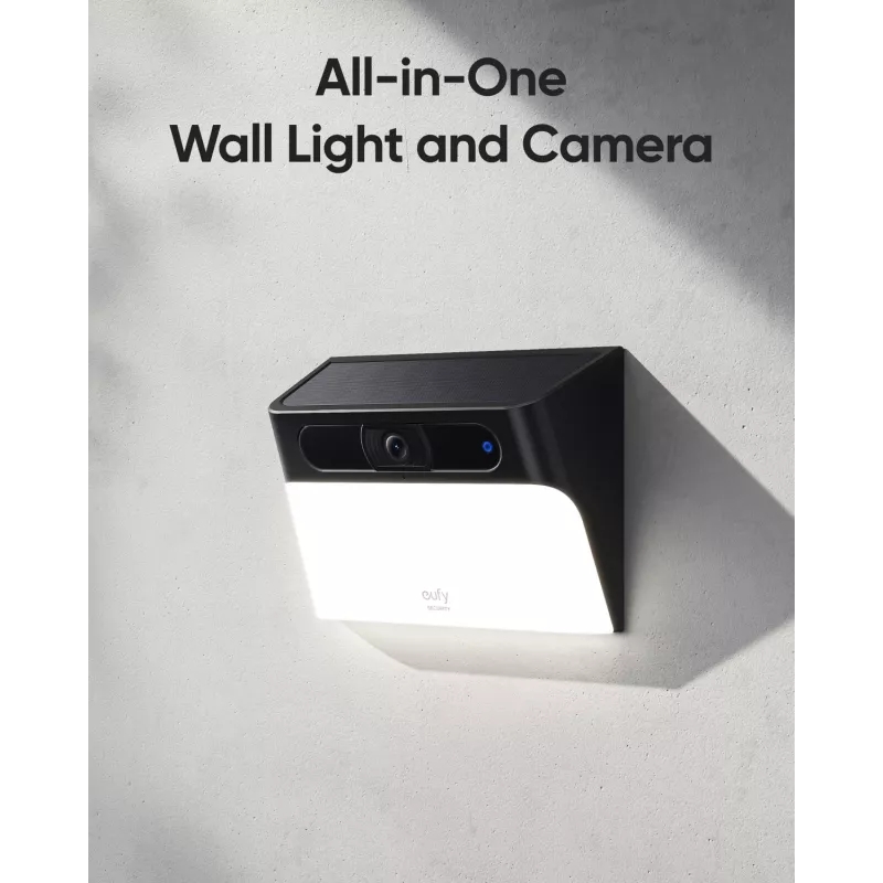 Anker Innovations Eufy Solar Wall Light Cam S120 – tinklo stebėjimo kamera, atspari oro sąlygoms, spalvotas (dienos/nakties) vaizdas