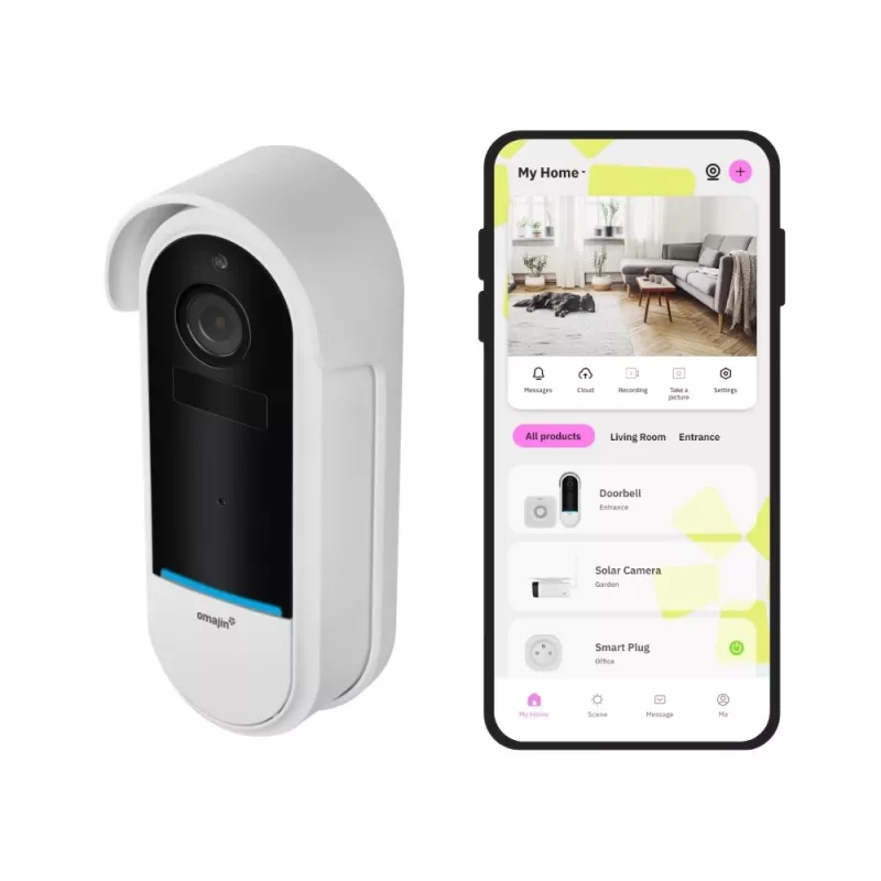 Belaidis durų skambučio garsinis signalas Omajin by Netatmo OVD-01-EU juodos/baltos spalvos
