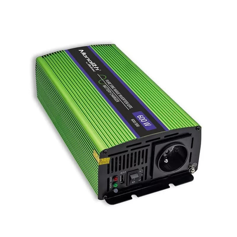 Automobilinis keitiklis Qoltec Monolith 600 W žalias 12 V