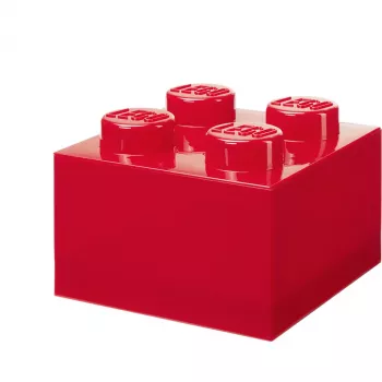 LEGO Plytelė 4 Raudona Skaidri – 4x2 smeigtukų skaidri raudona statybinė plytelė