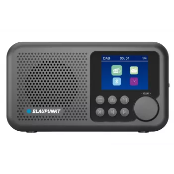 Radijo laikrodis BLAUPUNKT DR8BK – skaitmeninis žadintuvas su FM/DAB+, Bluetooth 5.3, 2W, 1800 mAh, USB įkrovimu, juodas