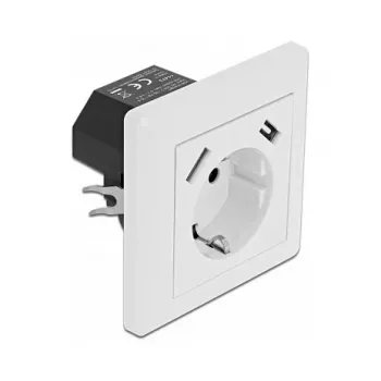 Kištukinis lizdas 2 x USB + CEE 7/3 DeLOCK 11473