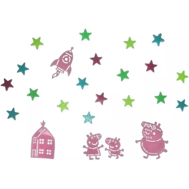 Lipdukas sienai Hasbro Peppa Pig PP13870PP Šviečiantys tamsoje žvaigždutės
