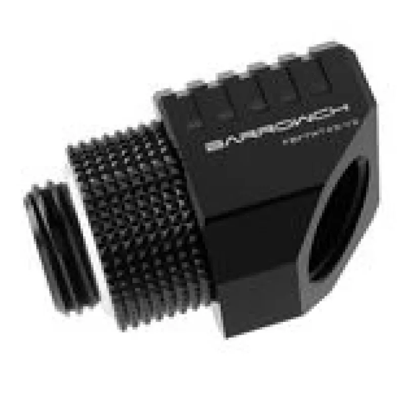Barrow FBFTWT45-V2 B adapter 45° pasukamas G1/4 motina į G1/4 motina, juodas